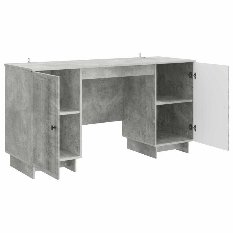 Credenza Desk, Concrete Grey