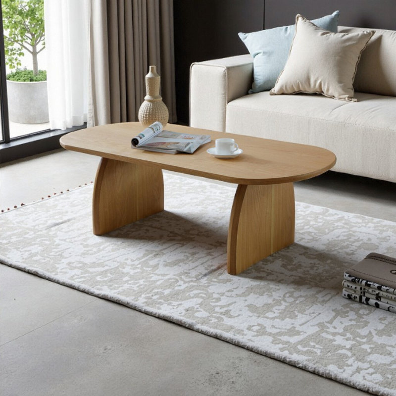Table basse Modern Modern Minimalist, Bois naturel