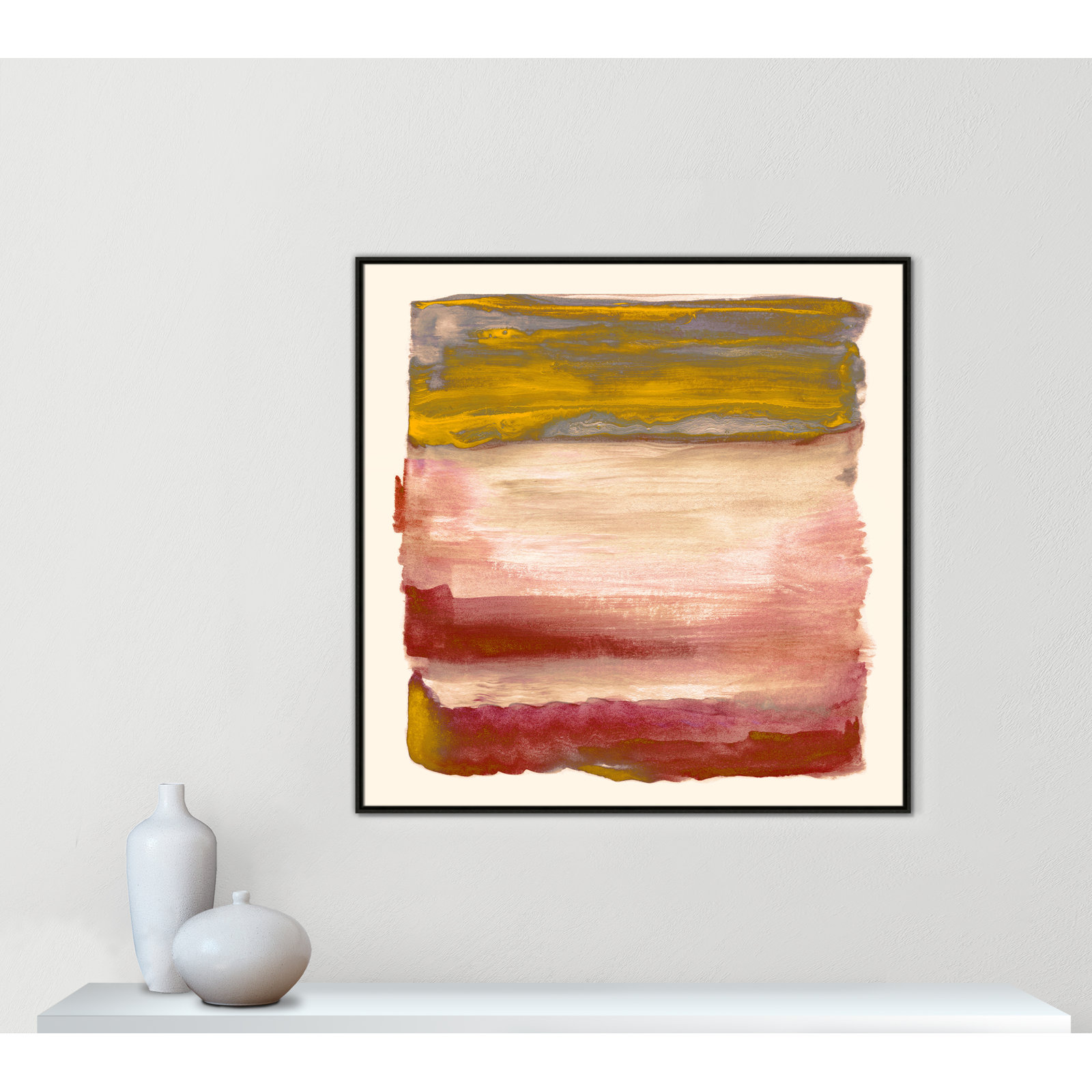 Yellow Sky I Print by Nan, 46.5" H x 46.5" W, Espresso