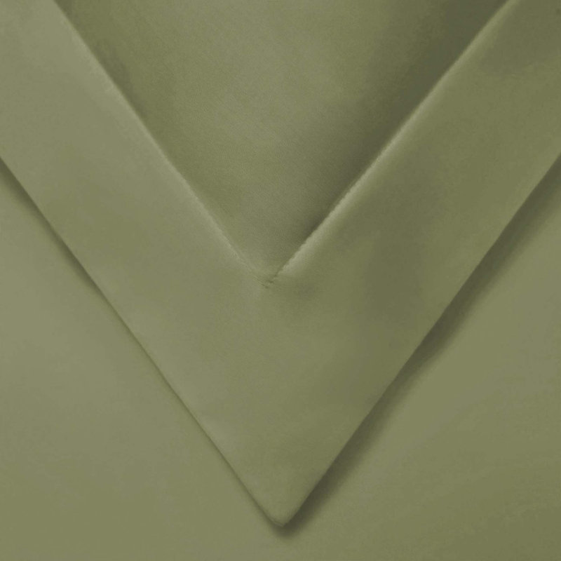 Burrier 600 Thread Count Cotton Blend Duvet Cover Set, Full/Queen Duvet Cover + 2 Standard Shams, Sage