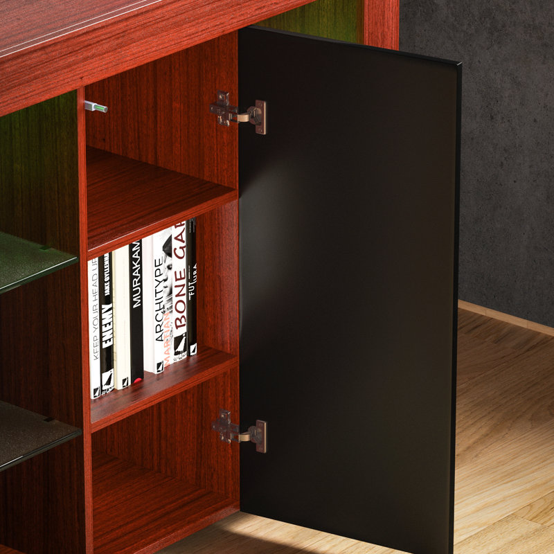 Muskoka 98cm Sideboard, Walnut/Black