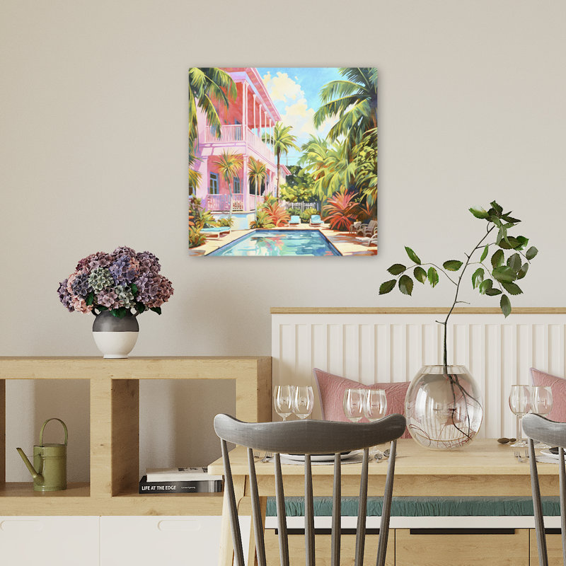 Tropical Retreat I Coastal; Art tropical, H 18 po x l 18 po