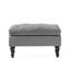  Repose-pieds capitonné avec coussin moelleux, repose-pieds élégant et siège décoratif, gris clair