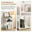 Support à 3 niveaux avec rangement, peut contenir plus de 100 disques, structure en fer, table d'appoint polyvalente, pieds réglables, style Mid-Century moderne, blanc-1194267025