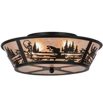 Rustic Lodge 4 - Light Flush Mount