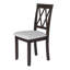 Ensemble de 2 chaises de salle à manger, chaises d'appoint en bois d'hévéa, dossier en X moderne pour la cuisine-42635805