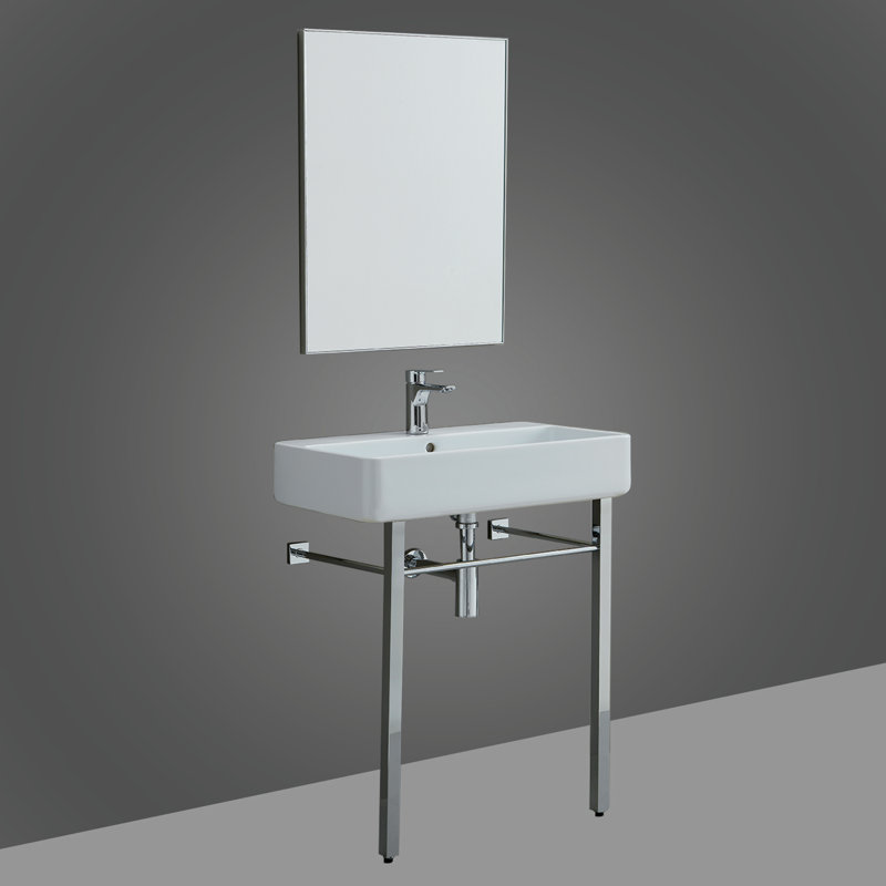 26" Single Bathroom Vanity, Chrome