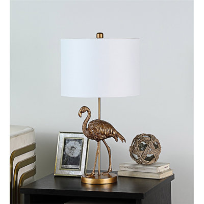 Matte Gold Flamingo Resin Table Lamp