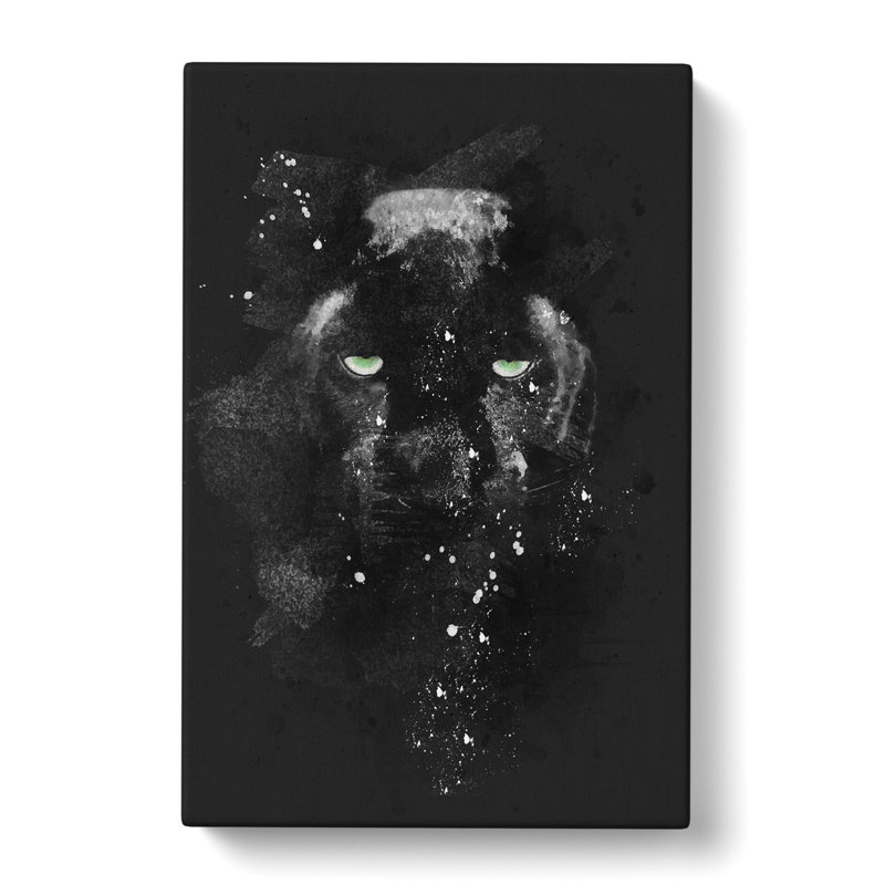 Black Panther in the Shadows - Wrapped Canvas Graphic Art Print, 60cm H x 40cm W x 3cm D