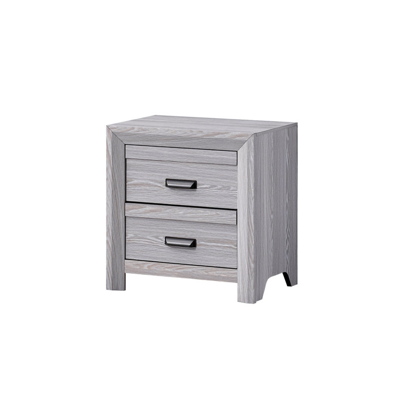 Table de chevet contemporaine 1Pc avec deux tiroirs de rangement