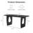 68" Black Dining Table for 4-6, Modern Rectangular Kitchen Table for Dining Room-1109577461
