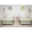Base de lit tapissier pour lit simple pour enfant - tête de lit réglable festonnée, lattes en bois robustes, pas besoin de boîte de printemps, conception de plateforme moderne, assemblage facile - beige WN, taille simple