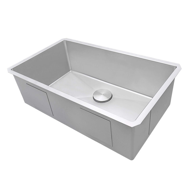 Évier de cuisine simple en acier inoxydable encastrable 32 pouces Ruvati
