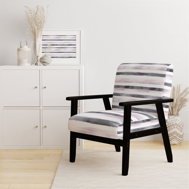 Chaise d'appoint Modern, Accoudoirs carrés noirs