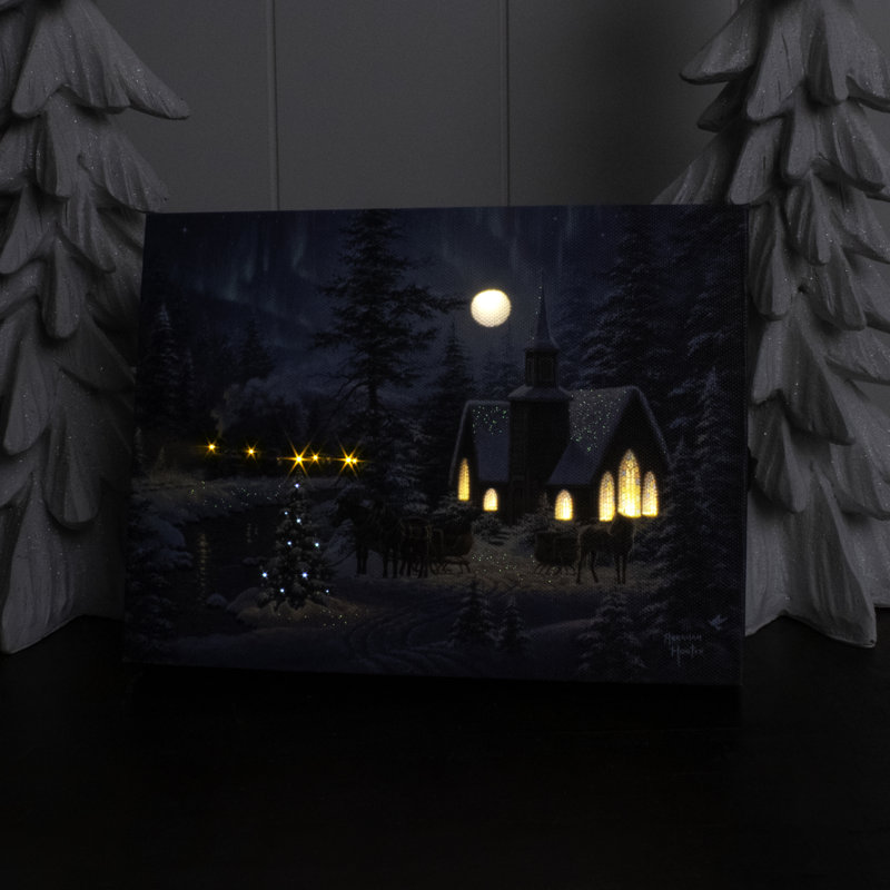 Silent Night 8X6 Lighted Tabletop Canvas