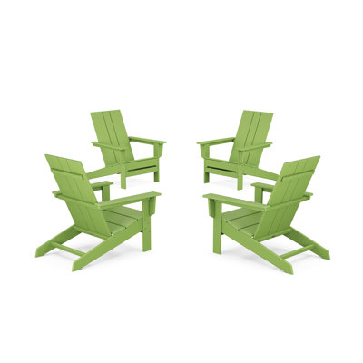 POLYWOOD x AllModern Plastic Adirondack Chairs (Set of 4)