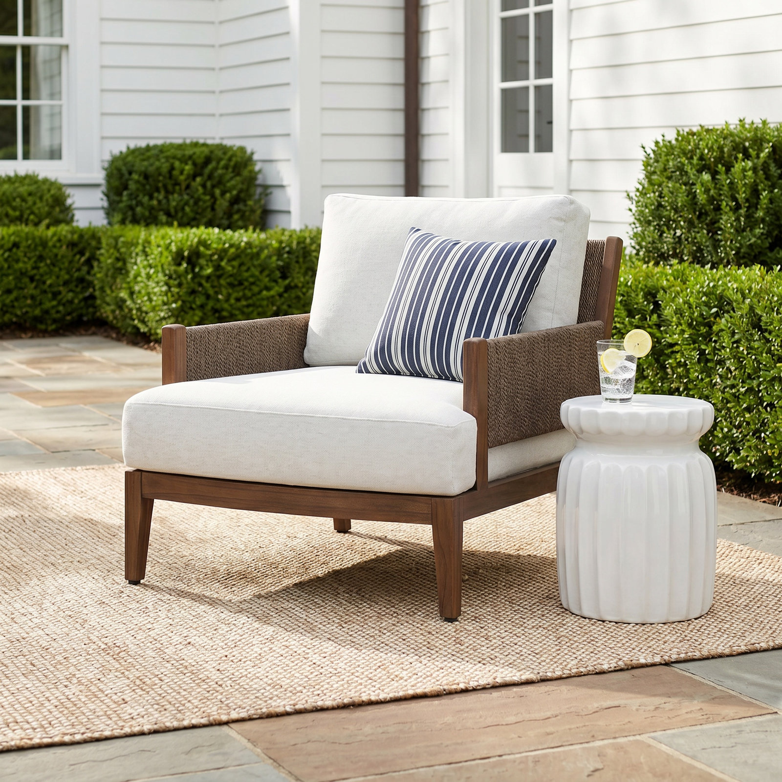 Brewer Wood Outdoor Lounge Chair