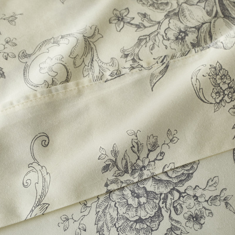 Birch Lane™ Benedictine 100% Cotton Toile Sheet Set & Reviews | Wayfair