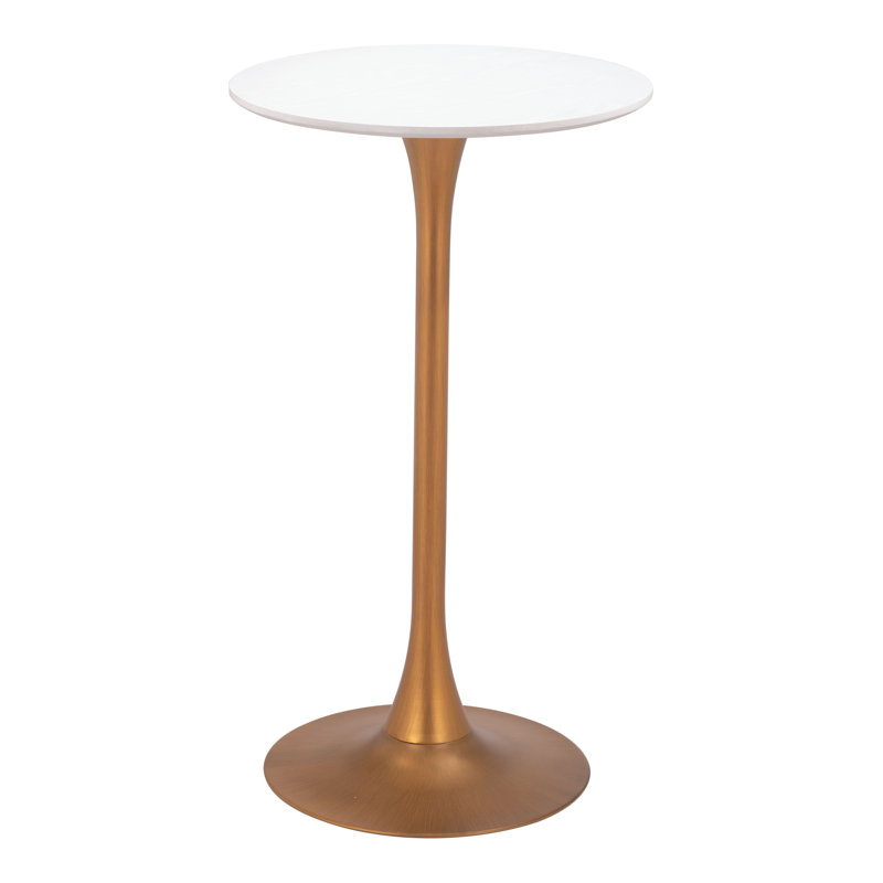Table de salle à manger Auray, Blanc, Brun