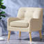 Chaises décoratives confortables, chaise capitonnée moderne en bois de polyester pour la maison