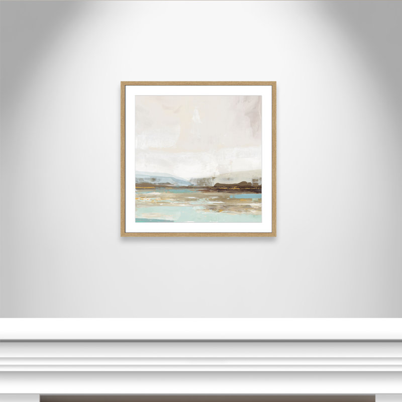 «Vibrance of Blue Print» par Allison Pearce, Naturel, H 27,5 po x l 27,5 po