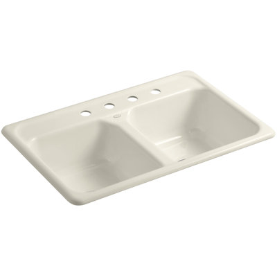 Delafield Cape Dory 33" L x 22" W x 8-1/2" Top-Mount Double-Equal Kitchen Sink