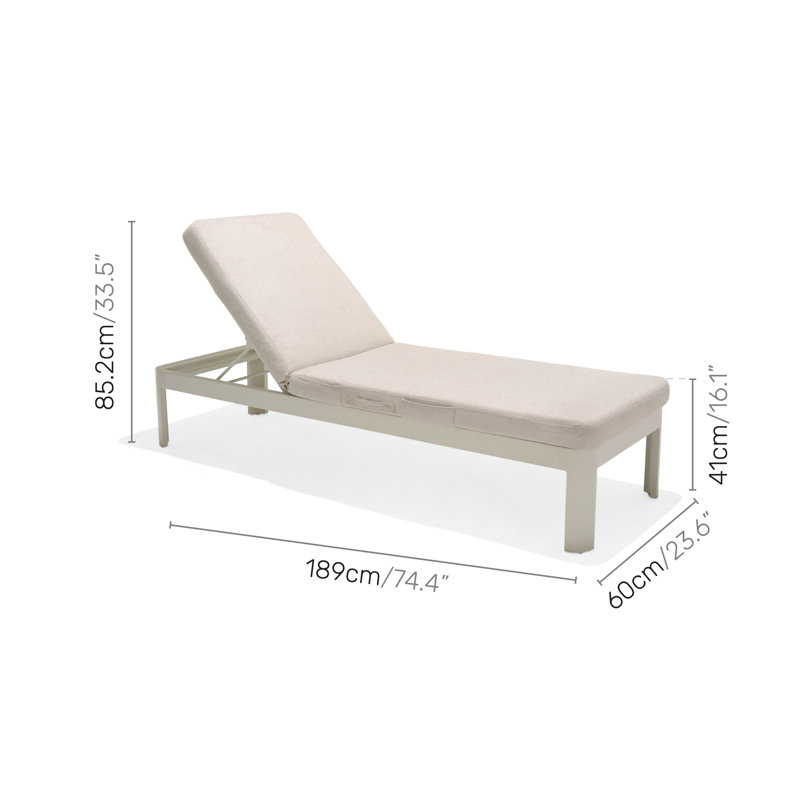 Lifestylegarden Bora 100% Maintenance Free Aluminum 3Pc Outdoor Patio Sand Lounge Set