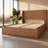 Queen Lift-Storage Platform Bed With Gas Lift, Wooden Slatted Frame, Rustic Brown Finish, No Box Spring Required, Noise-Free, Natural Wood Texture-1146243834-1147666040