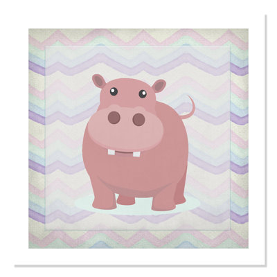 Pink Hippo Time' Wall Decal