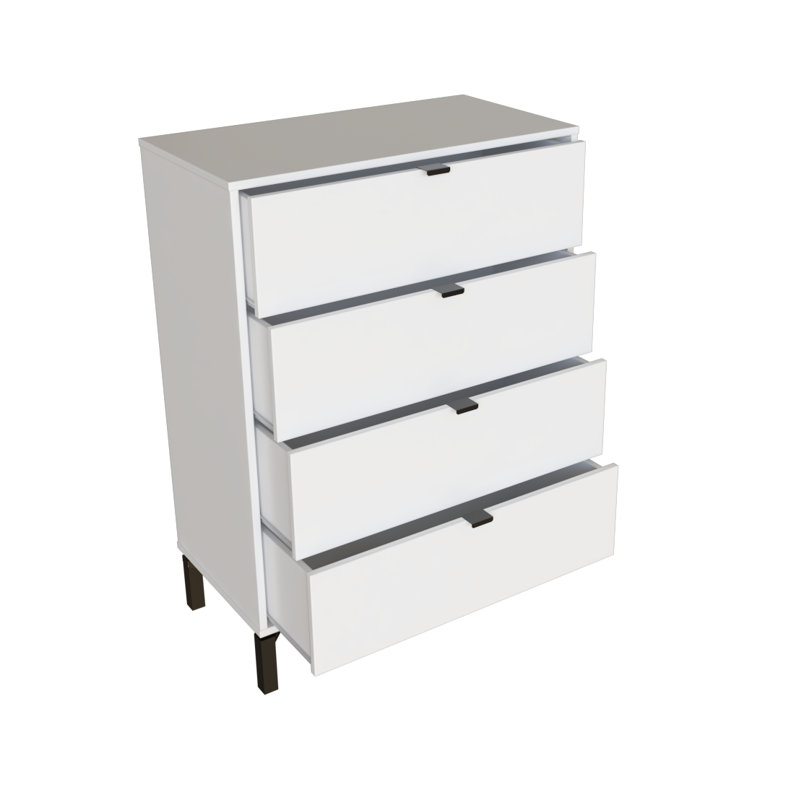 30" - Four Drawer Standard Chest, White