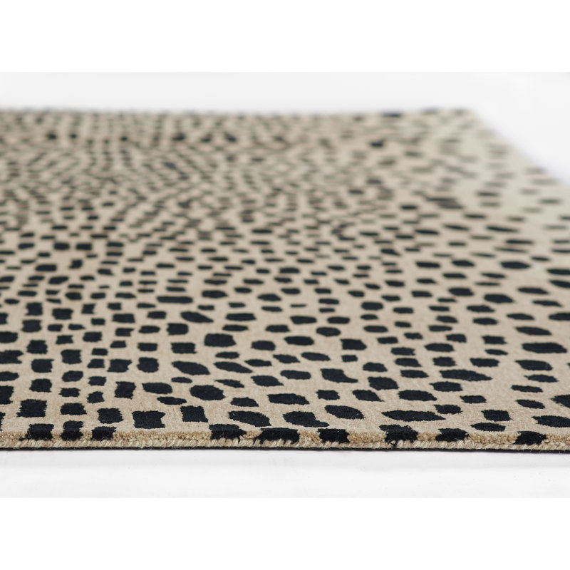 Hand Tufted Wool Animal Print Area Rug, Rectangle 2' x 3'