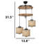 Luminaire suspendu réglable en bois 3 lumières