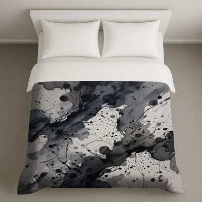 Abstract Ink Bedding Art Duvet Cover Modern