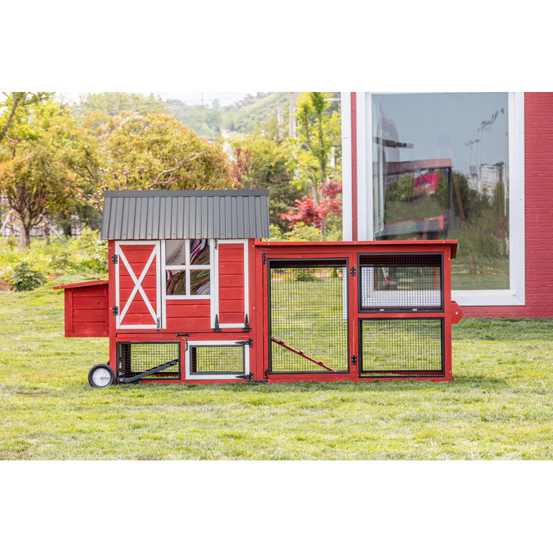 Barn Chicken Coop with Wheels