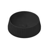 Bloom Art 45R Fluted-Design Countertop (Vessel) Bathroom Sink in Matte Black