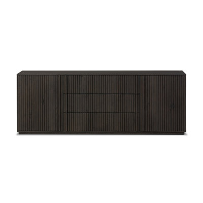 Leo Media Console-Smoked Black