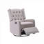 Fauteuil inclinable à bascule moderne et pivotant, 3 pièces inclinables réglables à 360 degrés, beige neutre pour la chambre à coucher du salon