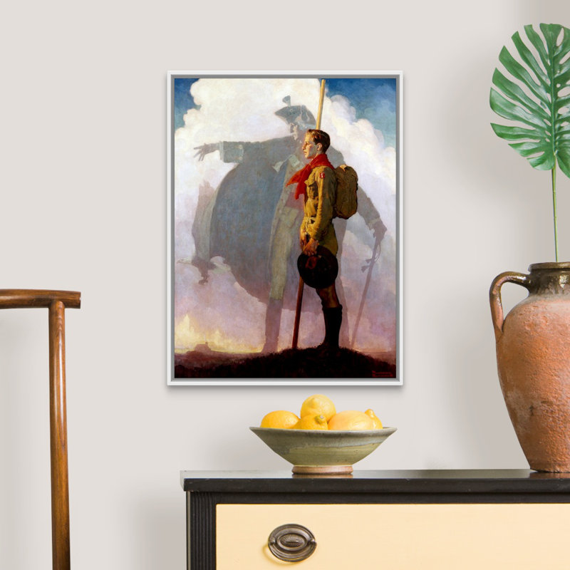 Carry On Canvas, art mural, H 26 po x l 20 po x P 1,75 po, Cadre flottant blanc