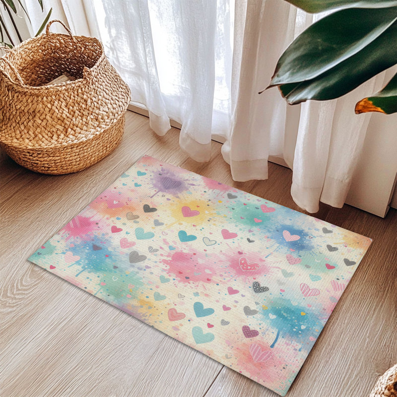 Tapis tressé Heart Splash, Rectangulaire 3 pi x 5 pi