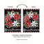 Couronne de poinsettia appliques drapeau de jardin