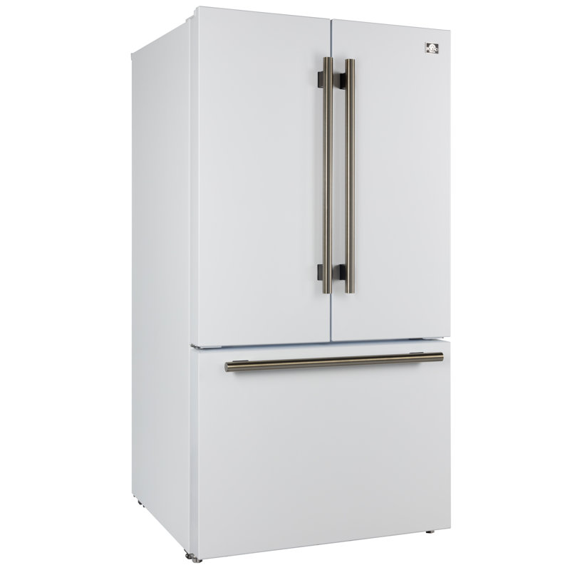 Porte française de 36 po Rivello., Blanc