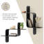 Tablette murale - présentoir géométrique moderne en bois cintré pour décoration intérieure - montage horizontal ou vertical-82574713