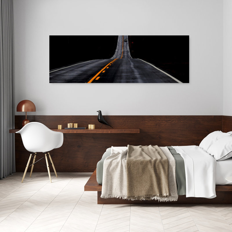 Art mural contemporain route sombre, H 20 po x l 60 po