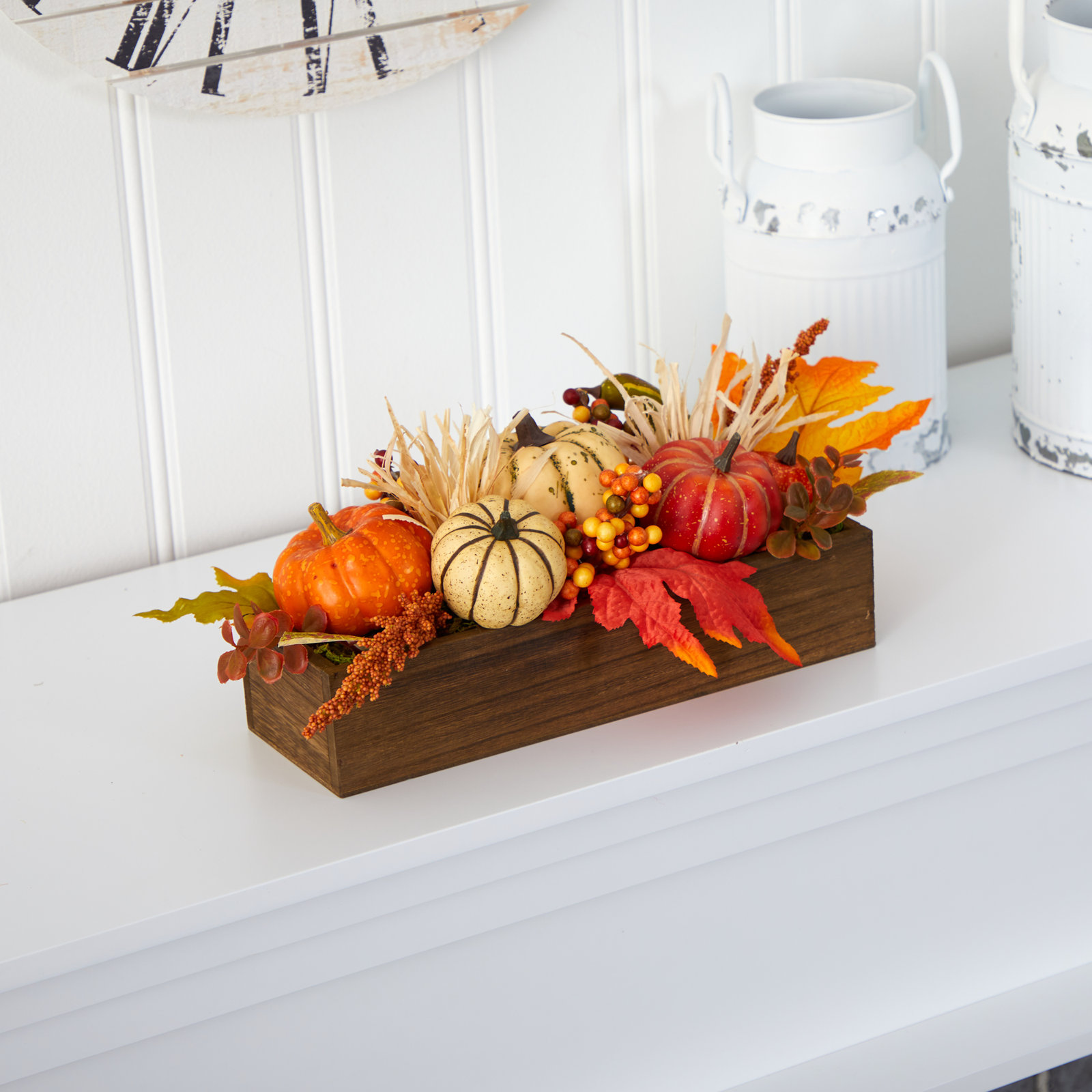 Pumpkin and Berry Artificial Arrangement