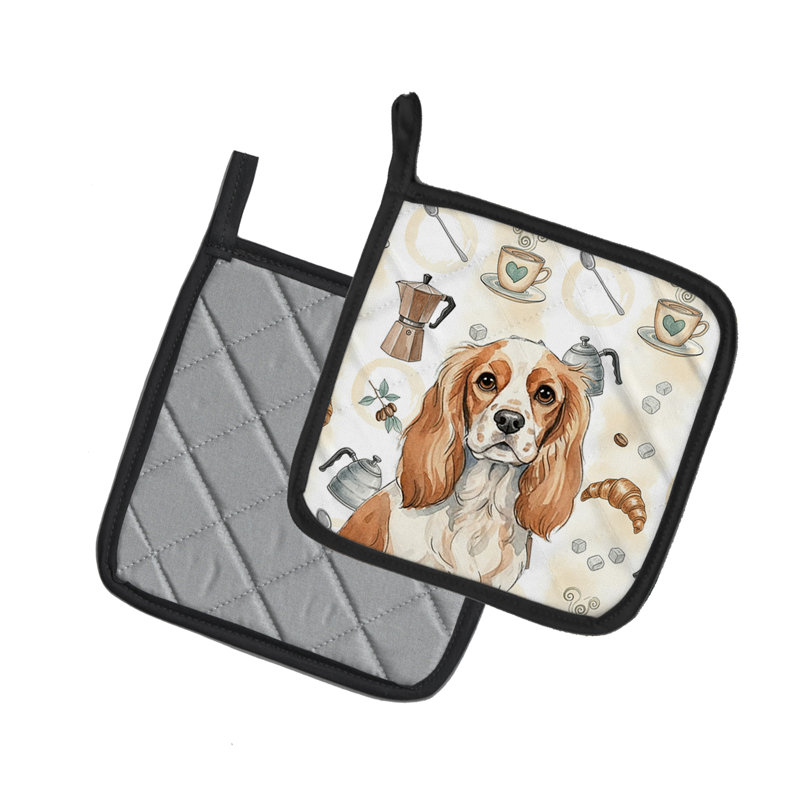 Paire de poignées Blenheim Cavalier Spaniel
