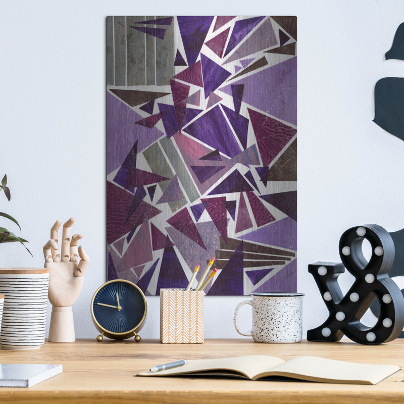 «Purple Dream I» par Regina Moore, art mural en métal, H 16 po x l 12 po