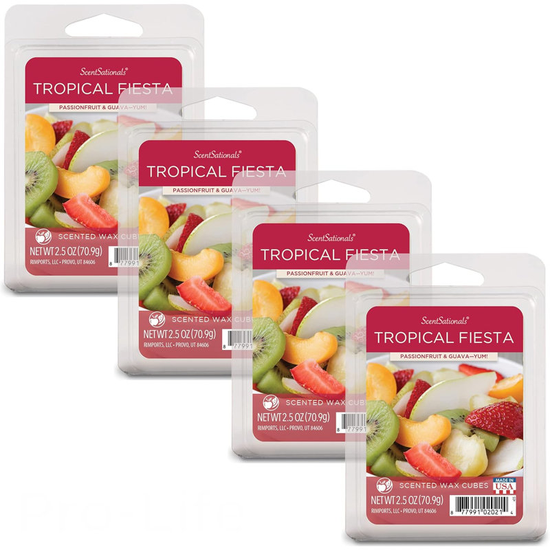 Collection de fond de cire ScentSationals 4PK, Fiesta tropicale