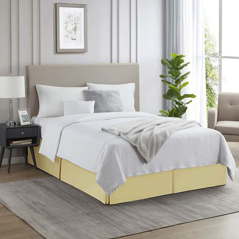 Luxury Pleated 14" Bed Skirt, Mellow Yellow, Full