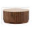 Milburn Travertine Coffee Table, Natural and Medium Brown
