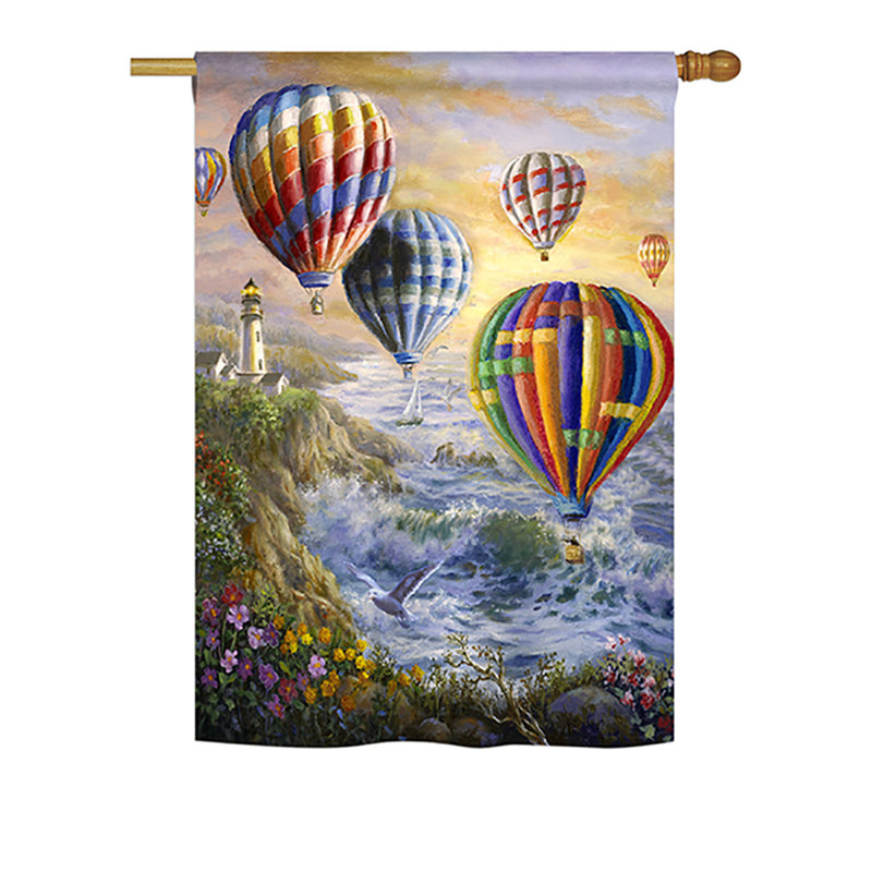 Drapeau de maison en polyester à 2 côtés summer lueur, H 40 po x l 28 po